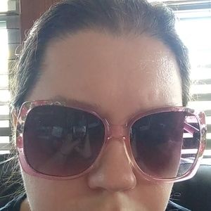 Sunglasses pink with flowers